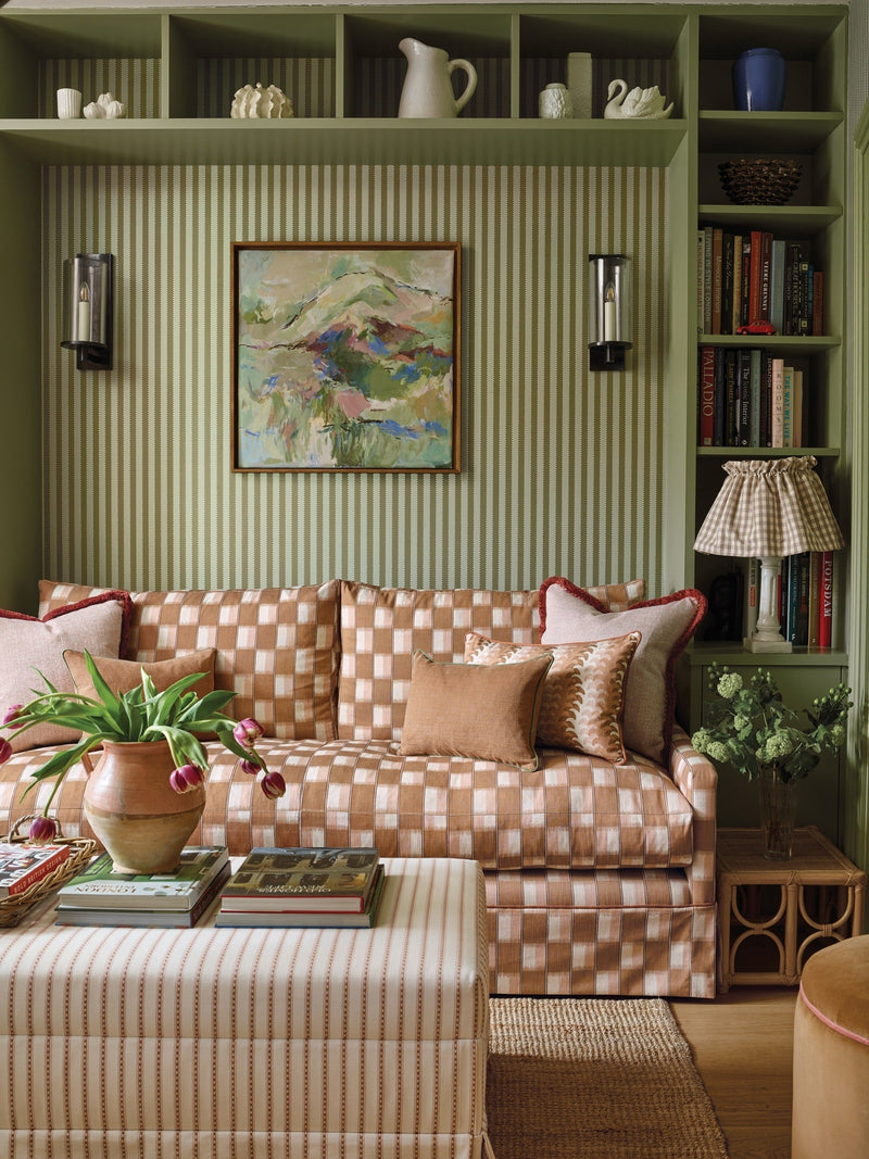 Eshi Kiwi Averly Fabric by Romo in a room