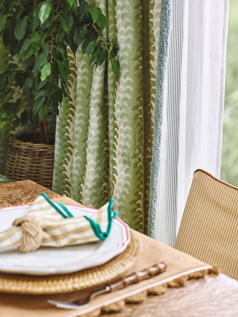 Eshi Watermint Averly Fabric by Romo in a room