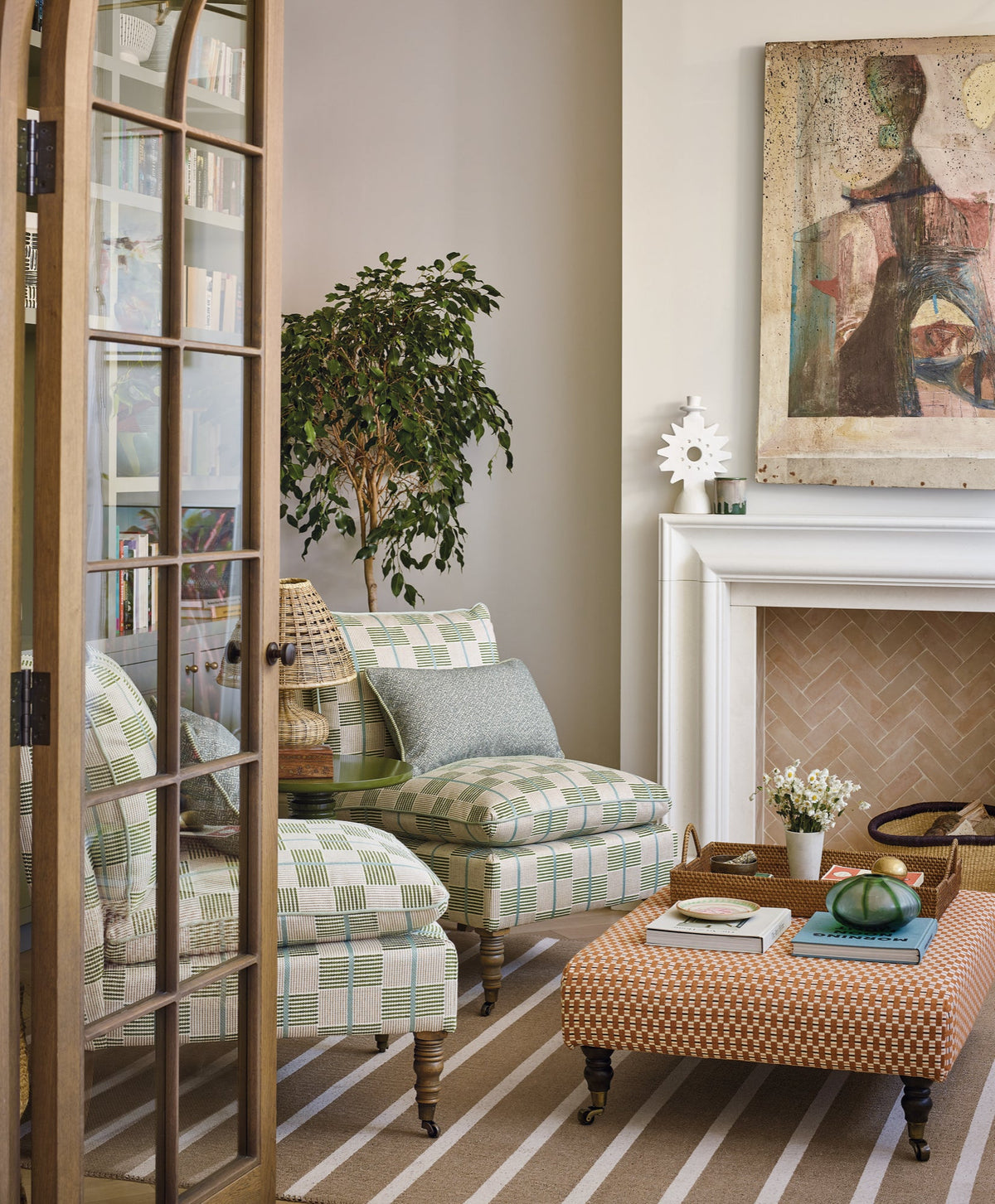 Arley Sea Holly Lowen Fabric by Romo in a room
