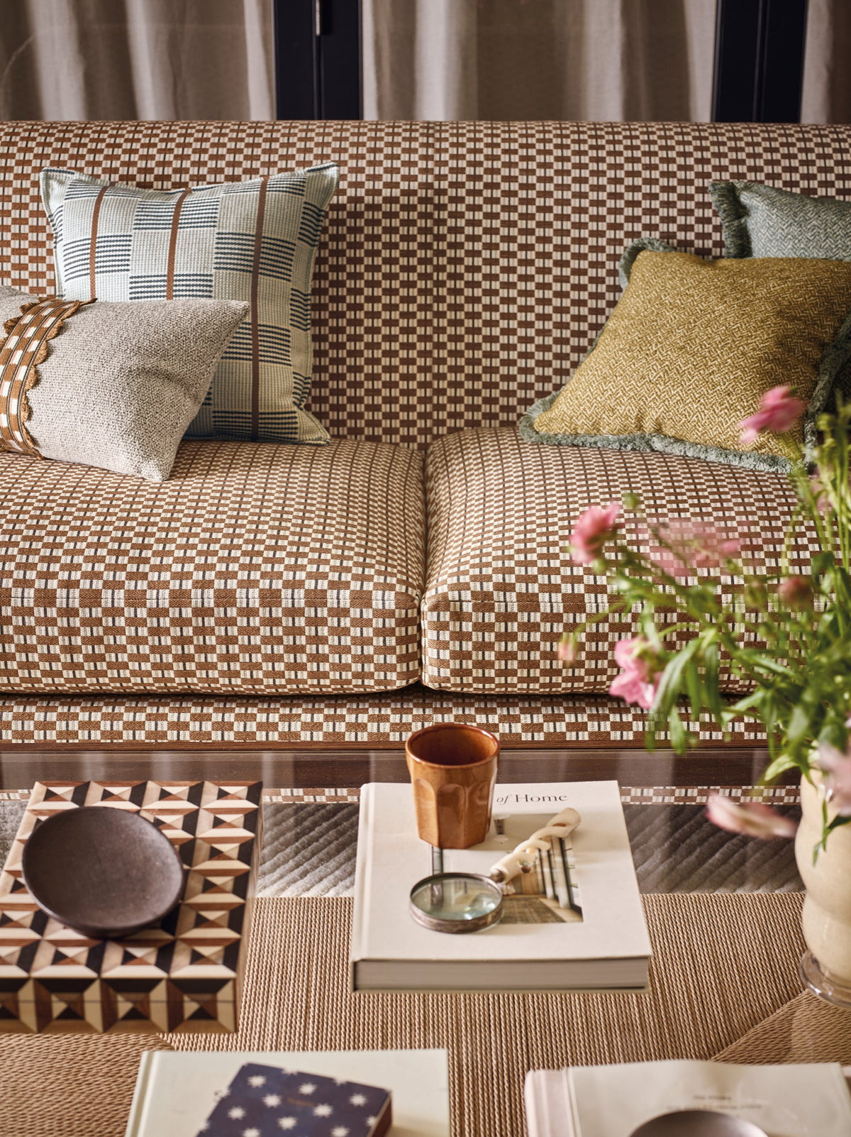 Elmore Chia Lowen Fabric by Romo in a room