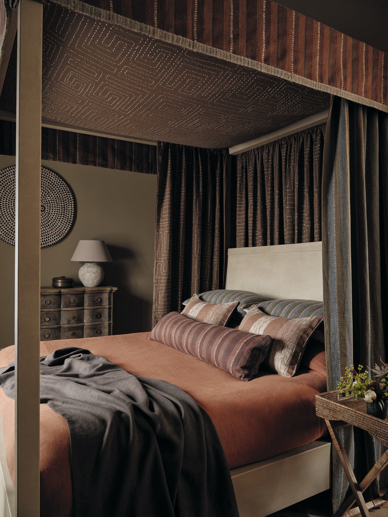 Peruvian Stripe Desert Palm Homespun Textures Fabric by Mark Alexander in a room