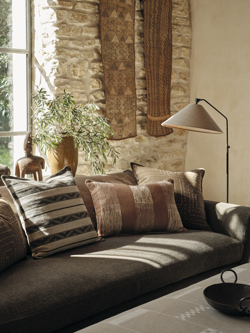 Andes Chestnut Homespun Textures Fabric by Mark Alexander in a room