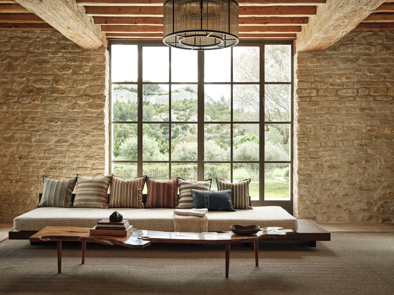 Homespun Natural Fabric by Mark Alexander in a room