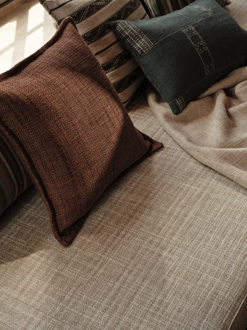Homespun Sienna Fabric by Mark Alexander in a room