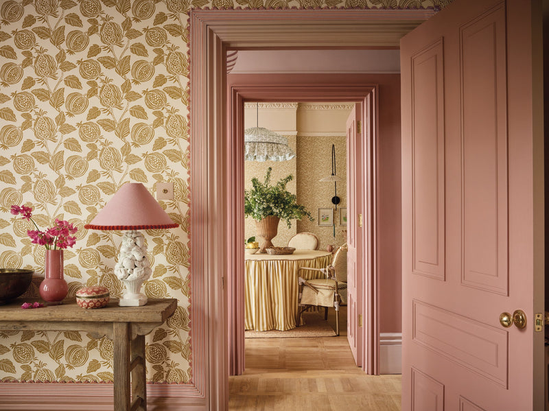 Alden Lemongrass Averly Fabric by Romo in a room