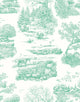 Eve Toile Jade Riches of Nature Wallpaper by Ohpopsi