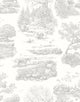 Eve Toile Dove Riches of Nature Wallpaper by Ohpopsi