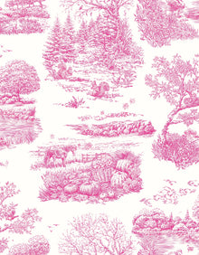 RON50128W Eve Toile Magenta Wallpaper by Ohpopsi
