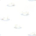 Leonie Bleu Rose & Nino Wallpaper by Casadeco