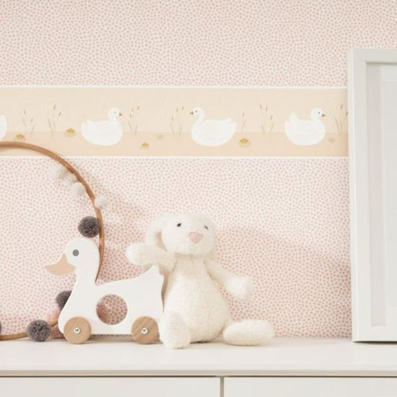 RONI85511825 Leonie Frise Rose & Nino Wallpaper by Casadeco