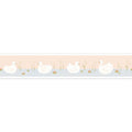 Léonie Border Bleu Rose & Nino Wallpaper by Casadeco