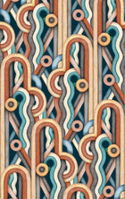 RU3401-4 Caligrama Black Rúbrica Wallpaper by Tres Tintas