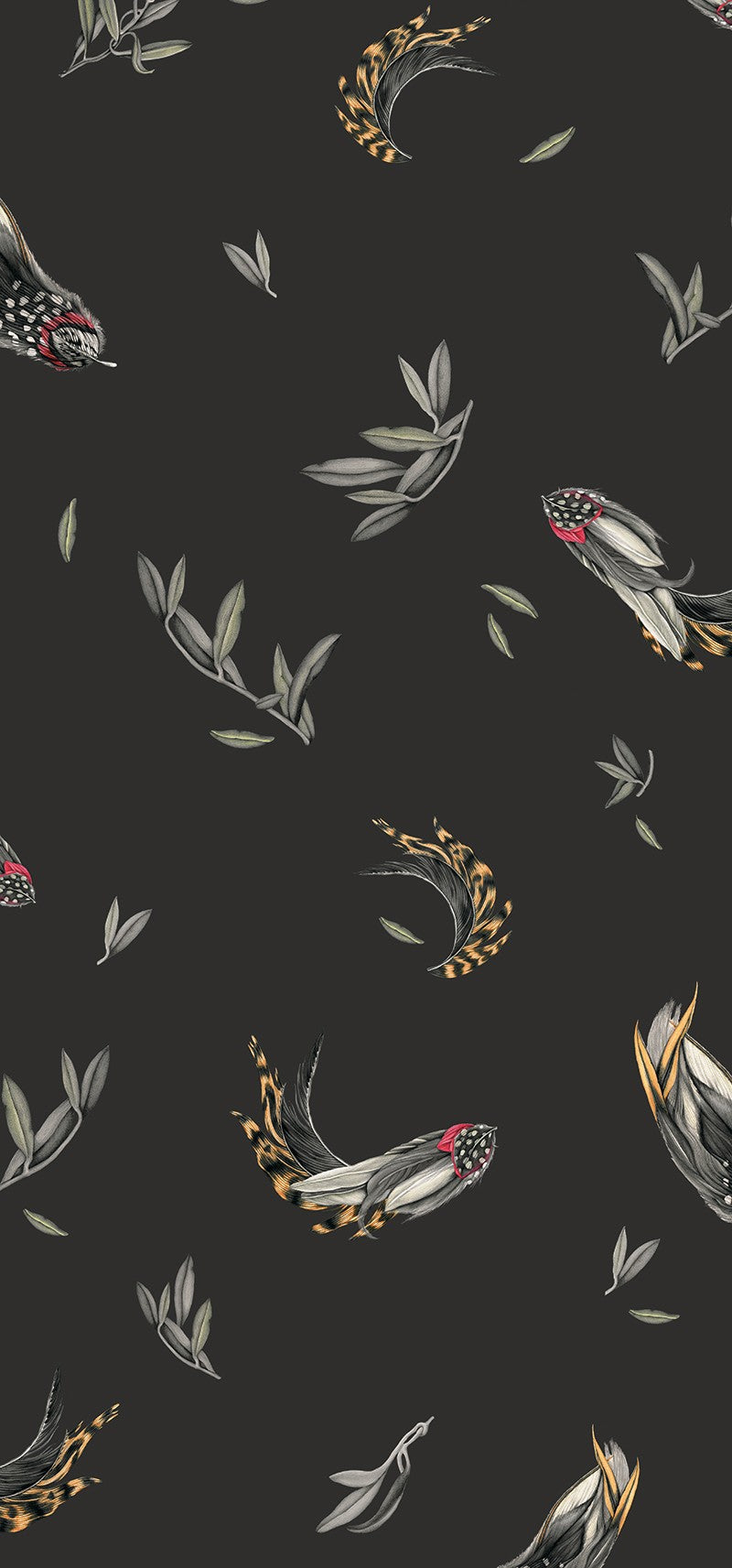 RU3402-3 Verso Black Rúbrica Wallpaper by Tres Tintas
