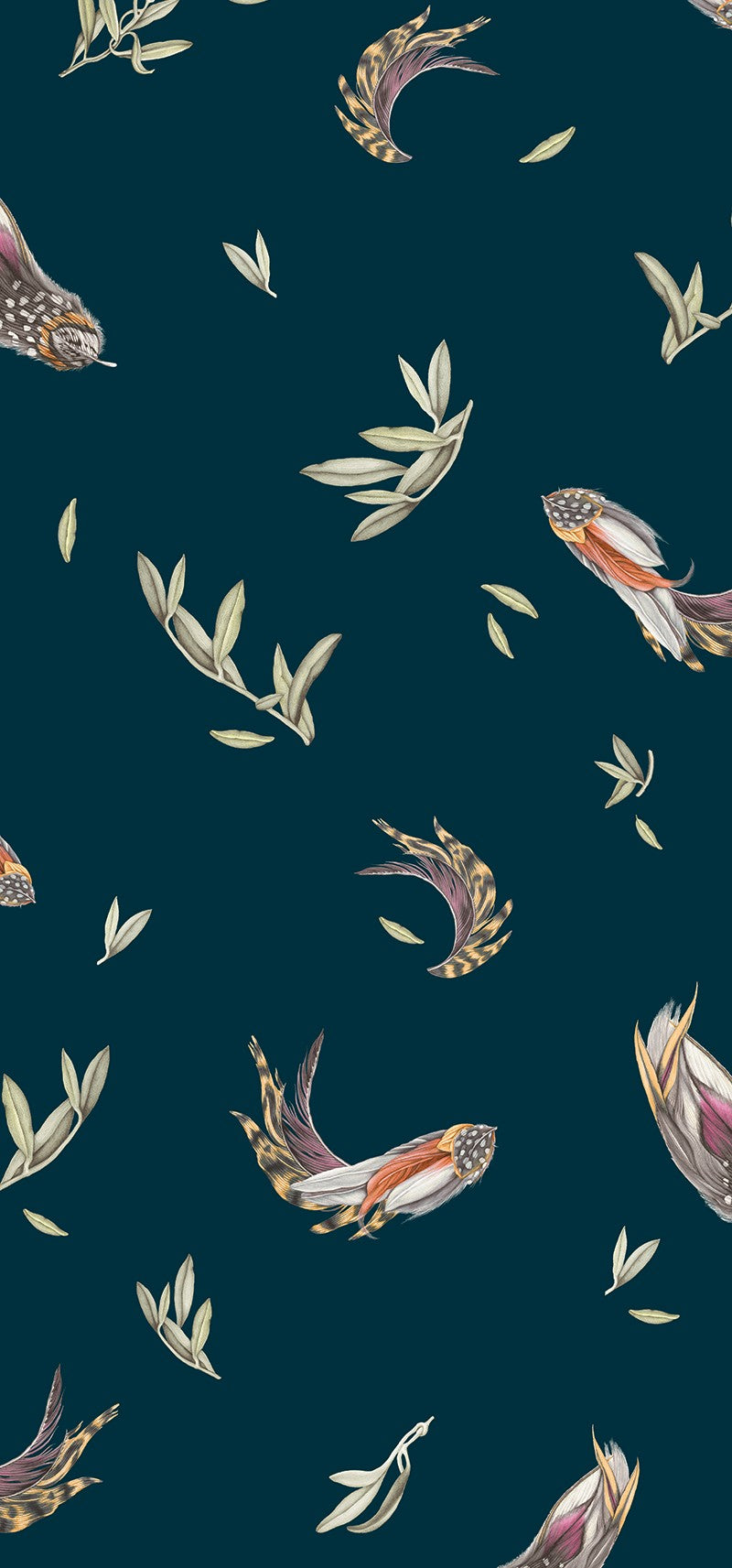 RU3402-5 Verso Green Rúbrica Wallpaper by Tres Tintas