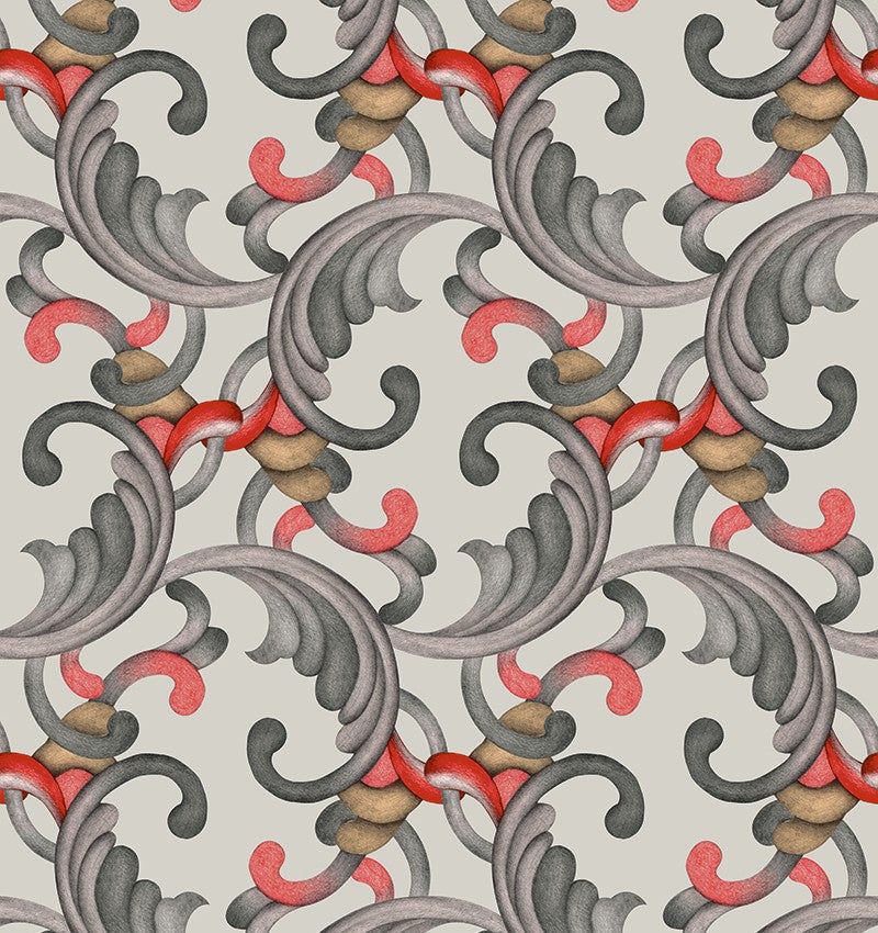 RU3403-2 Romance Grey Rúbrica Wallpaper by Tres Tintas