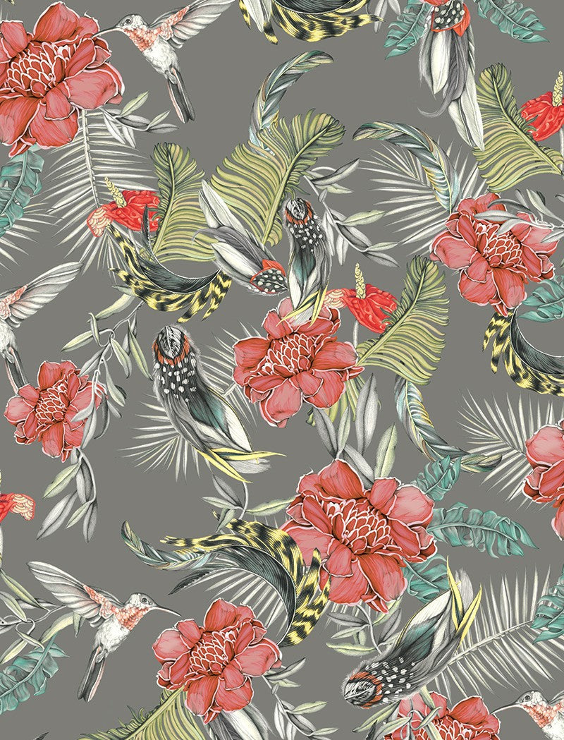 RU3404-2 Lírica Grey Rúbrica Wallpaper by Tres Tintas