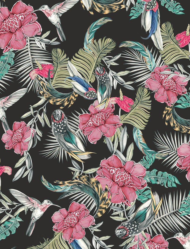 RU3404-3 Lírica Black Rúbrica Wallpaper by Tres Tintas