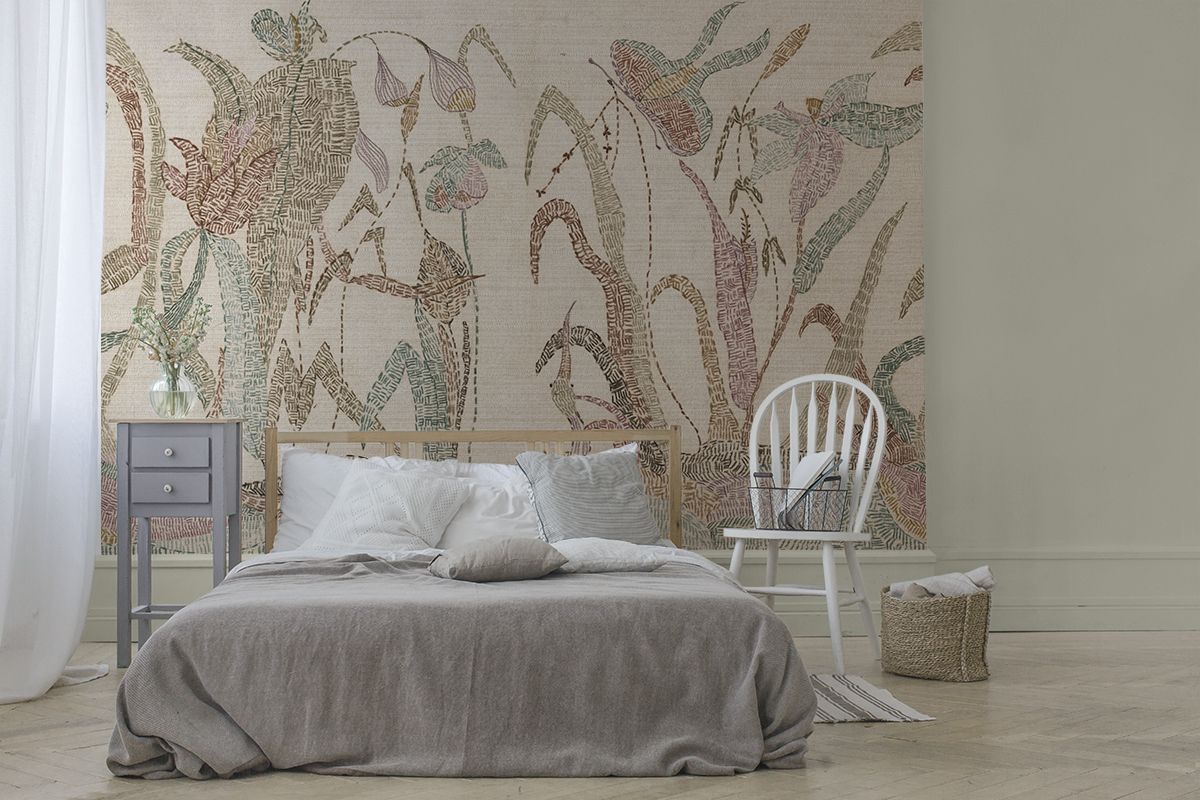 M4005-3 Rama Beige Rima Mural by Tres Tintas