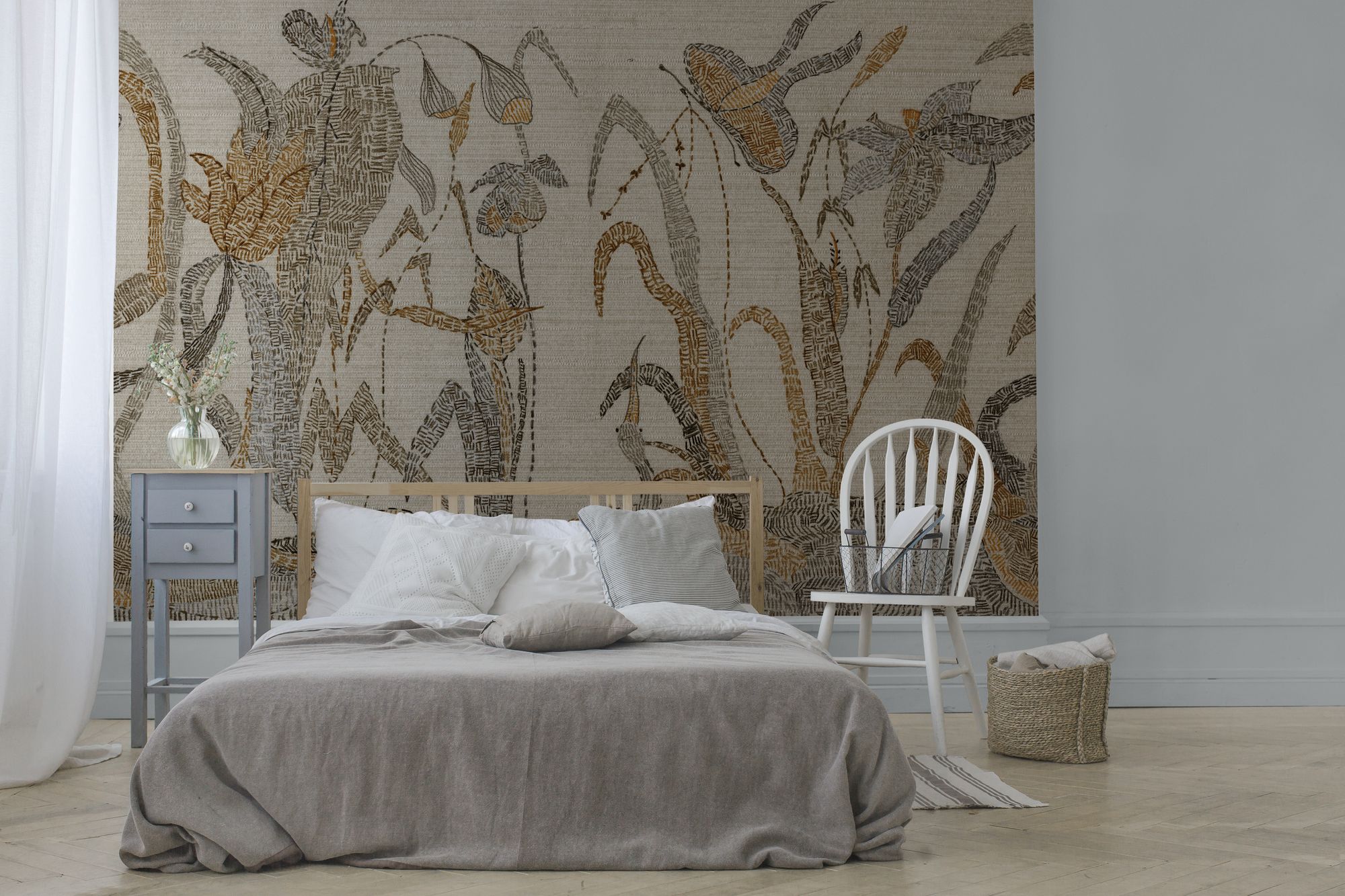 M4005-1 Rama Brown Rima Mural by Tres Tintas
