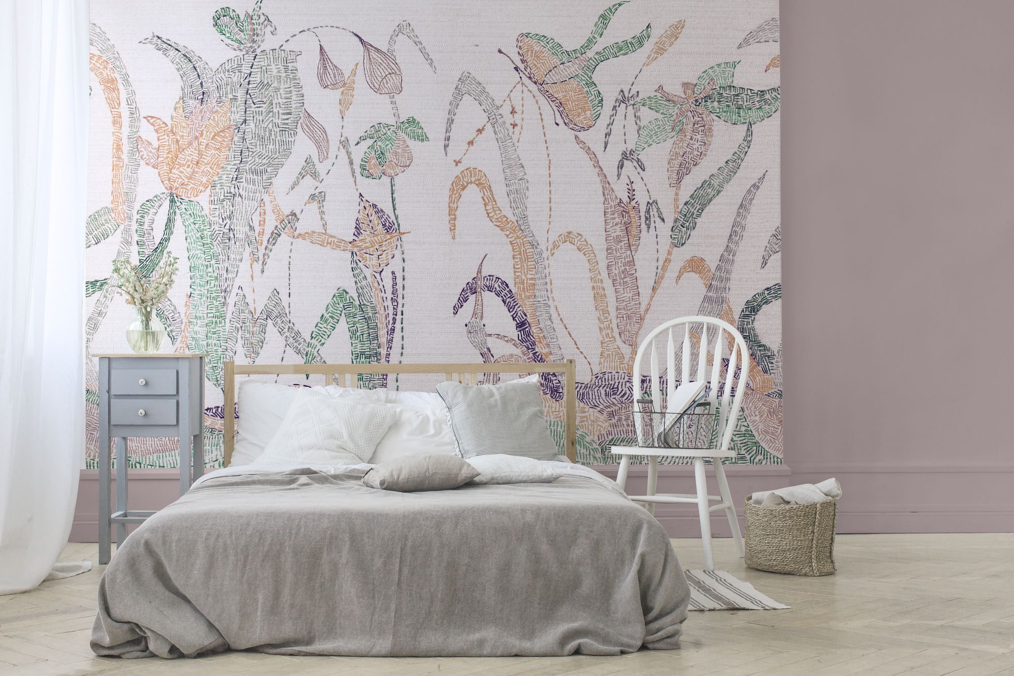 M4005-2 Rama Violet Rima Mural by Tres Tintas