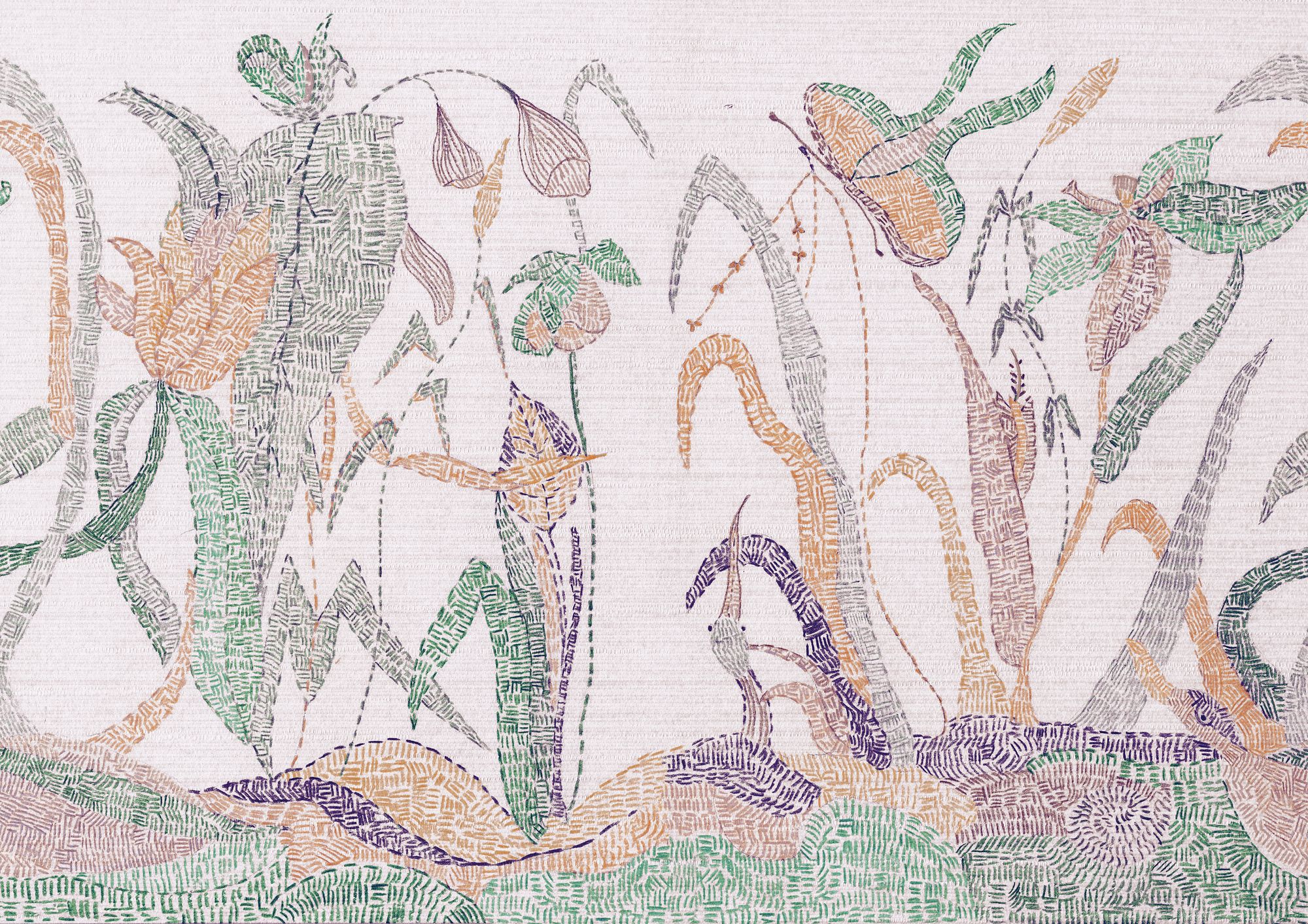 M4005-2 Rama Violet Rima Mural by Tres Tintas