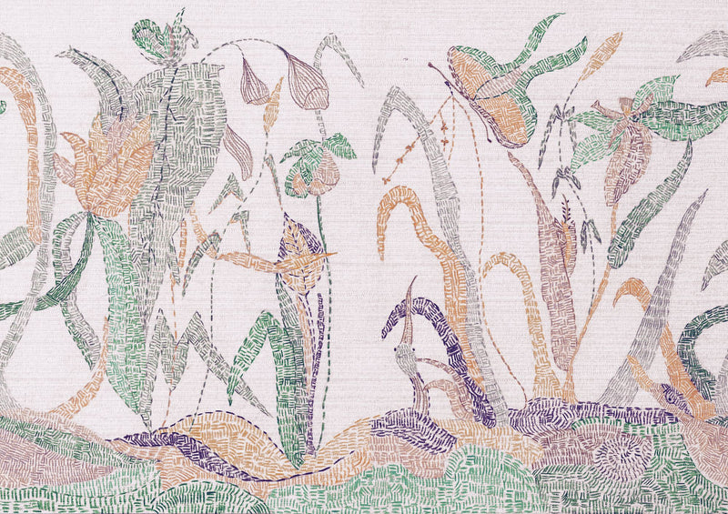 M4005-2 Rama Violet Rima Mural by Tres Tintas