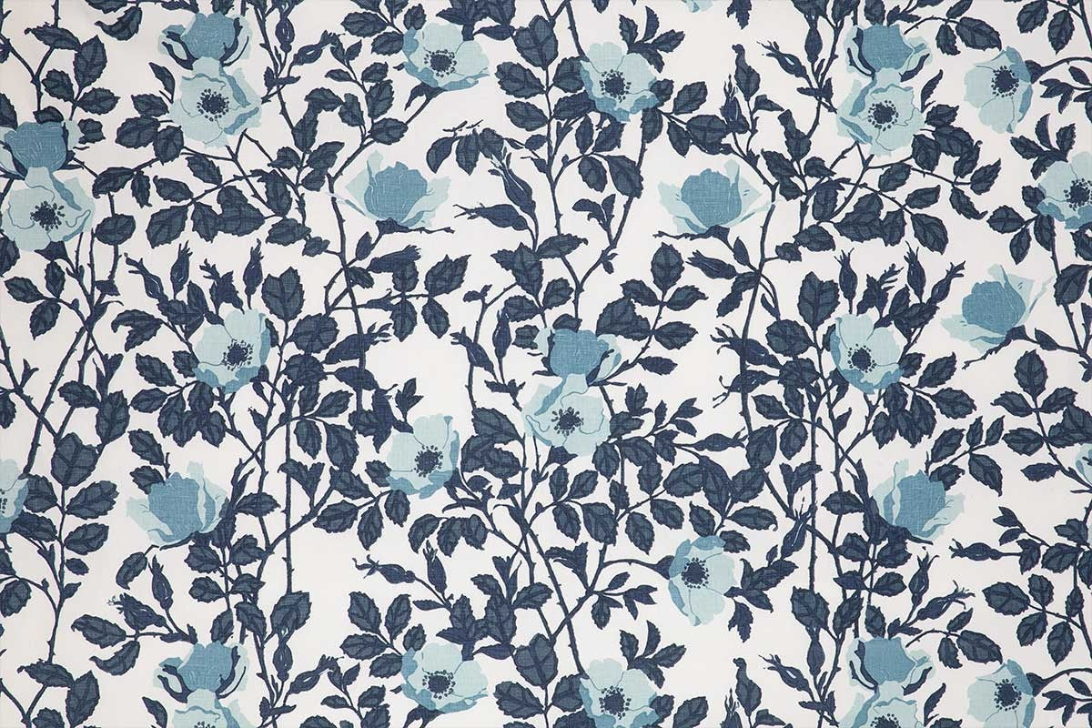 Richmond Dark Indigo fabric by Christopher Farr Cloth