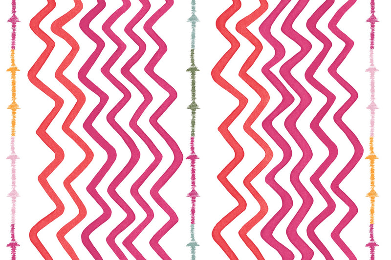 Rick Rack Vinyl Fuchsia Wallpaper by Christopher Farr Cloth