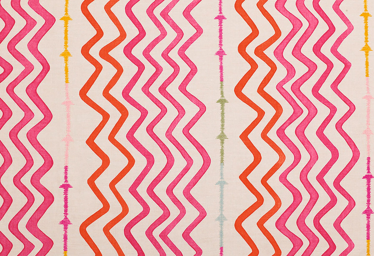 Rick Rack Hot Pink fabric by Christopher Farr Cloth