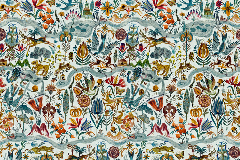 River of Joy Cobalt Wallpaper by Christopher Farr Cloth