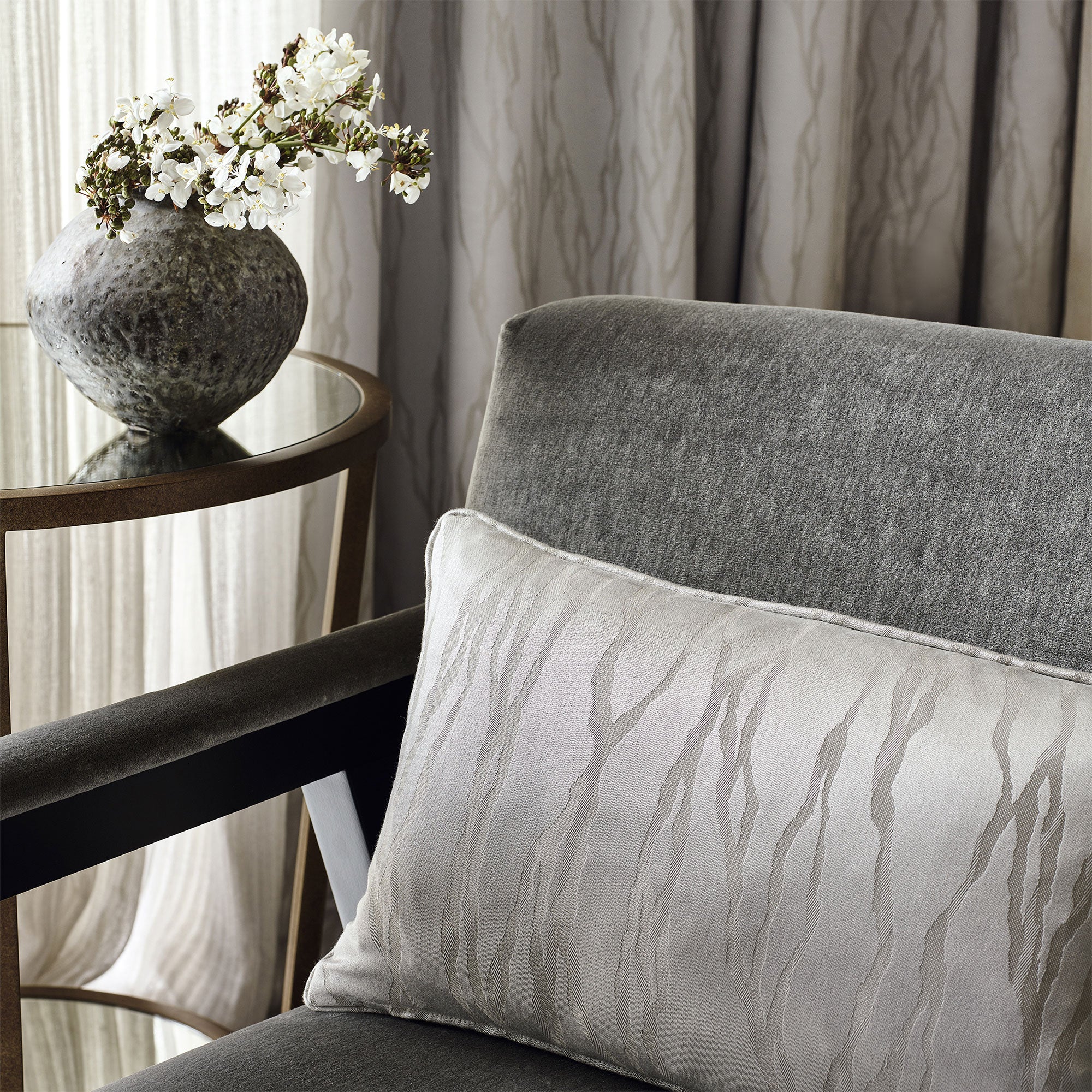 Rivulet Vellum Rivulet Fabric by Mark Alexander