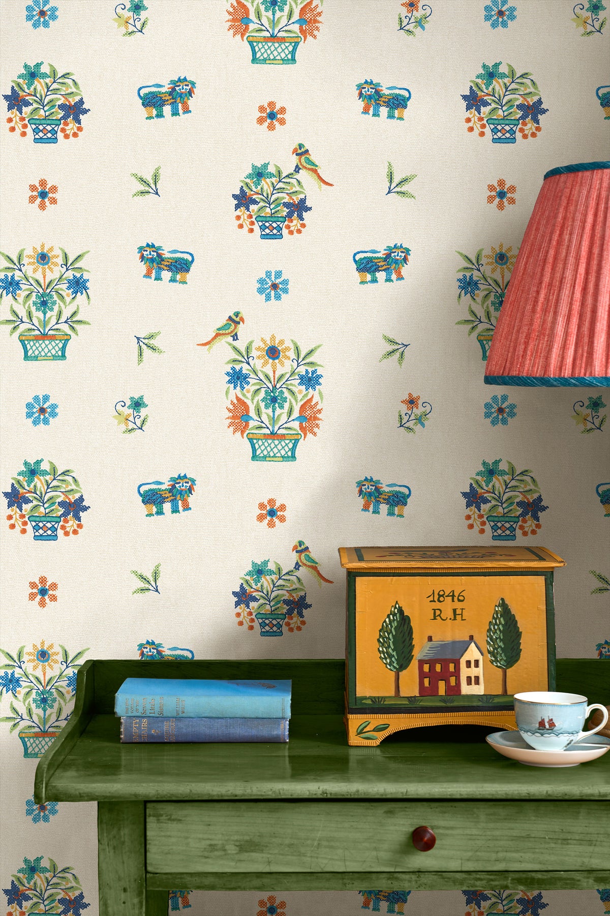 Roar Stitch Jewel Kit Kemp Wallpapers II Wallpaper by GP & J Baker