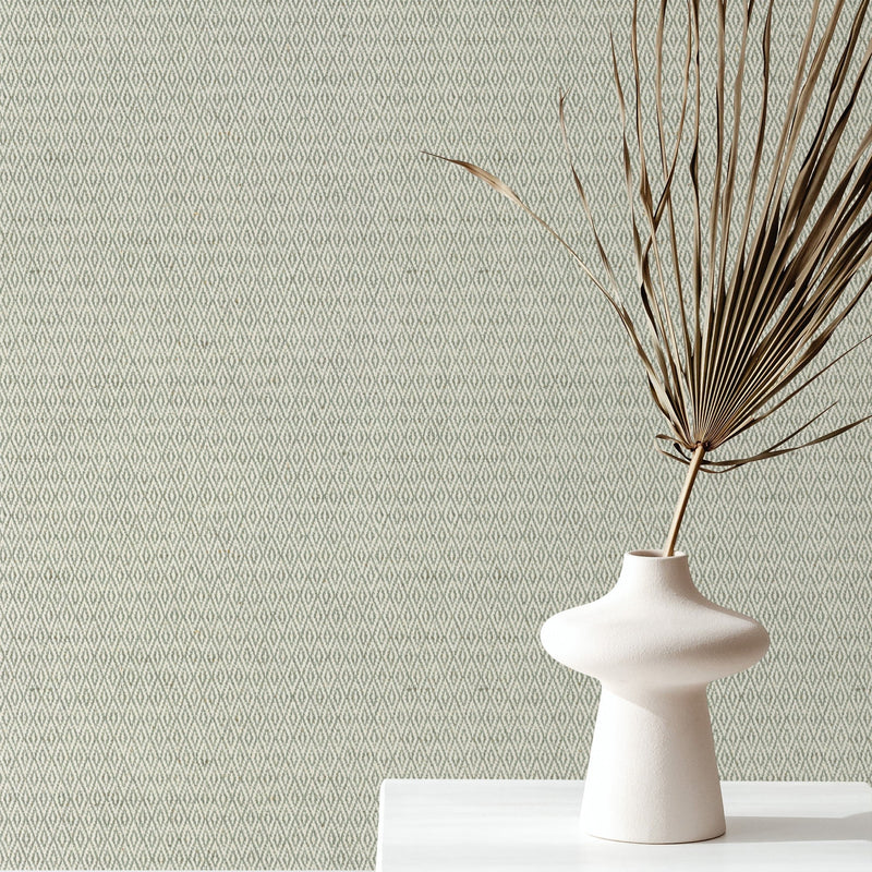 AG47018 Tavira Verde gris Angèle Wallpaper by Tres Tintas
