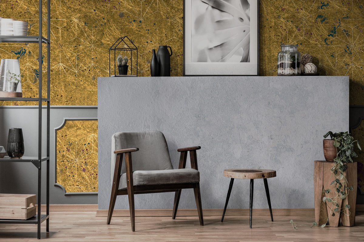 M3504-2 Raya Gold Gaia Mural by Tres Tintas