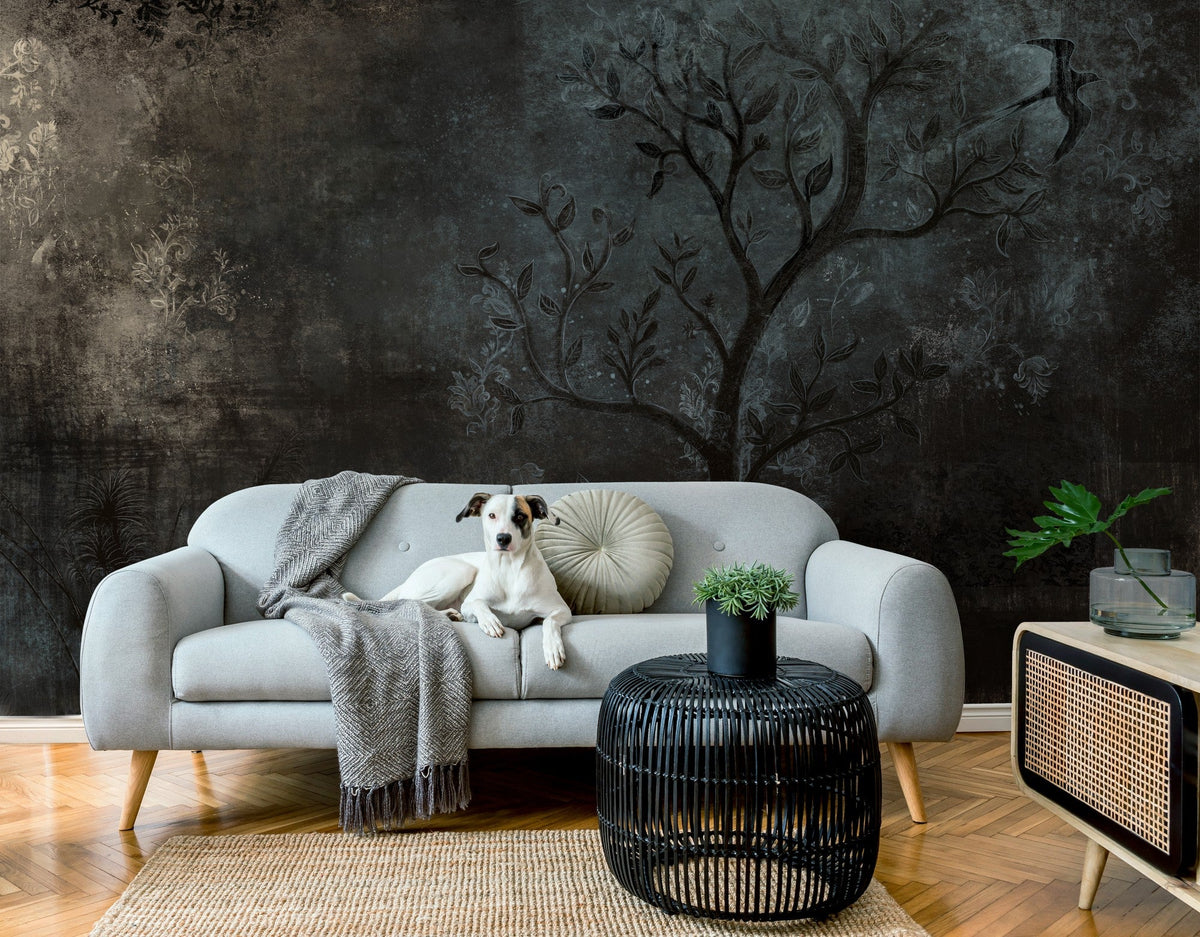 M3510-1 Vacui Grey Gaia Mural by Tres Tintas