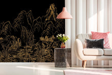 M3512-1 Zen Black Gaia Mural by Tres Tintas