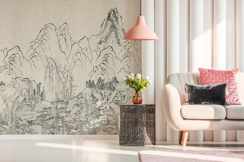 M3512-2 Zen Beige Gaia Mural by Tres Tintas