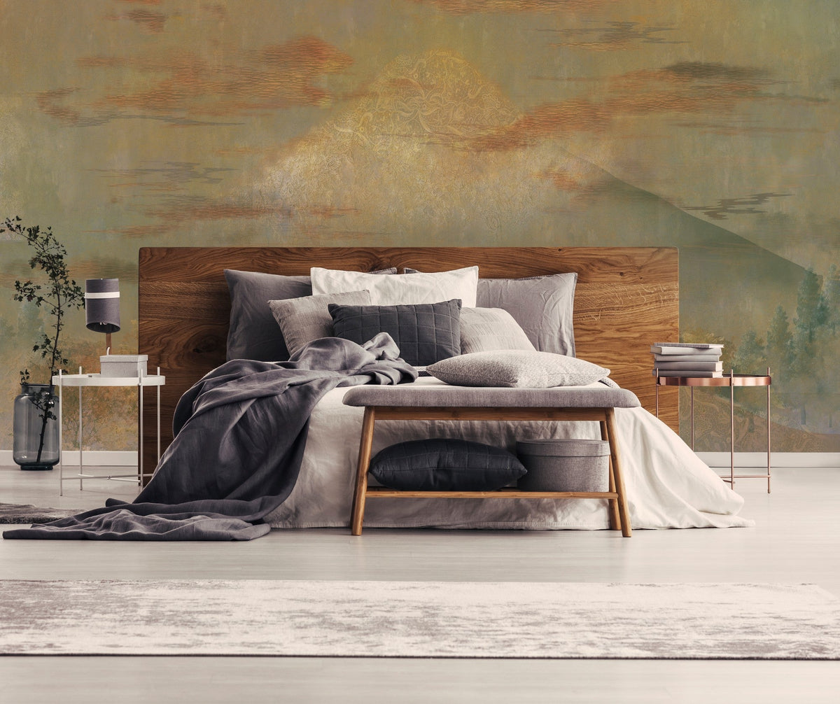 M3520-3 Etne Green Gaia Mural by Tres Tintas