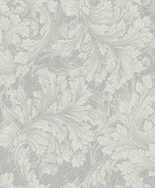 A68901 Rossetti Acanthus Leaves Grey Wallpaper by Grandeco