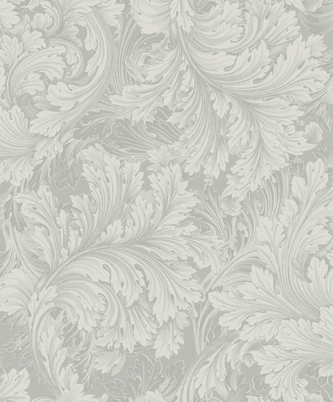 A68901 Rossetti Acanthus Leaves Grey Wallpaper by Grandeco