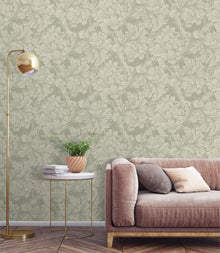 A68903 Rossetti Acanthus Leaves Green Wallpaper by Grandeco