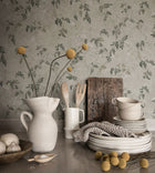 S10112 Irene Jordnara Olive Green Wallpaper By Sandberg