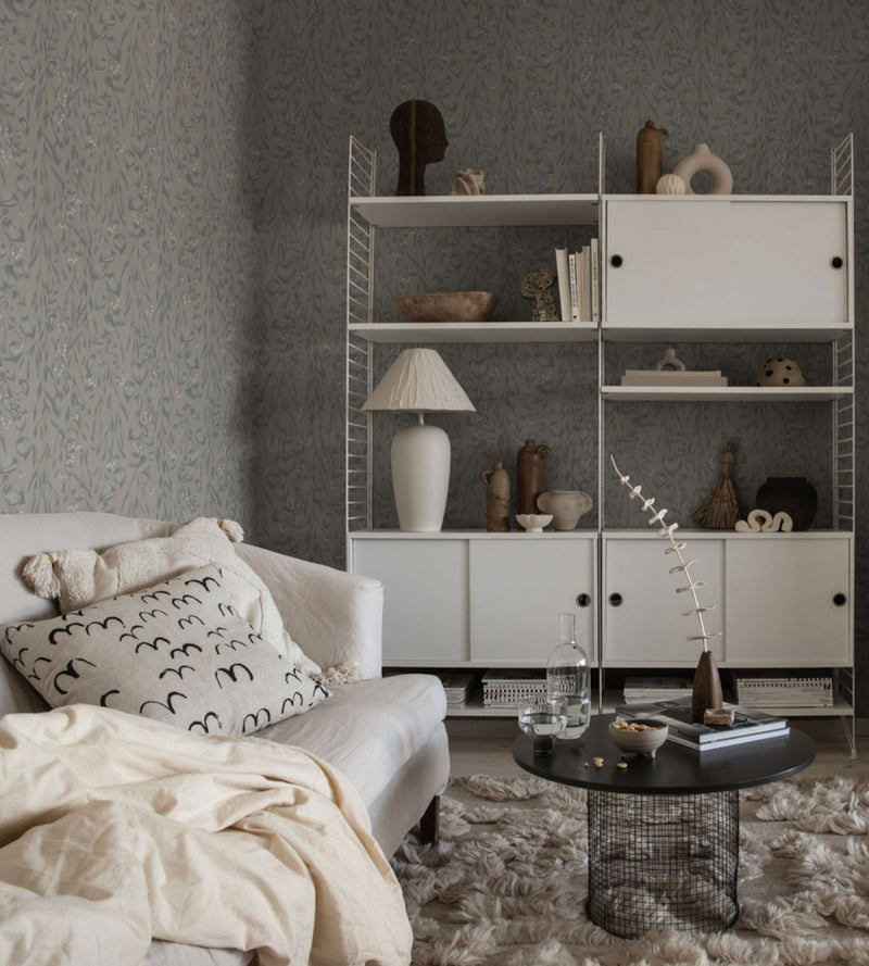 S10118 Sara Jordnara Misty Blue Wallpaper By Sandberg