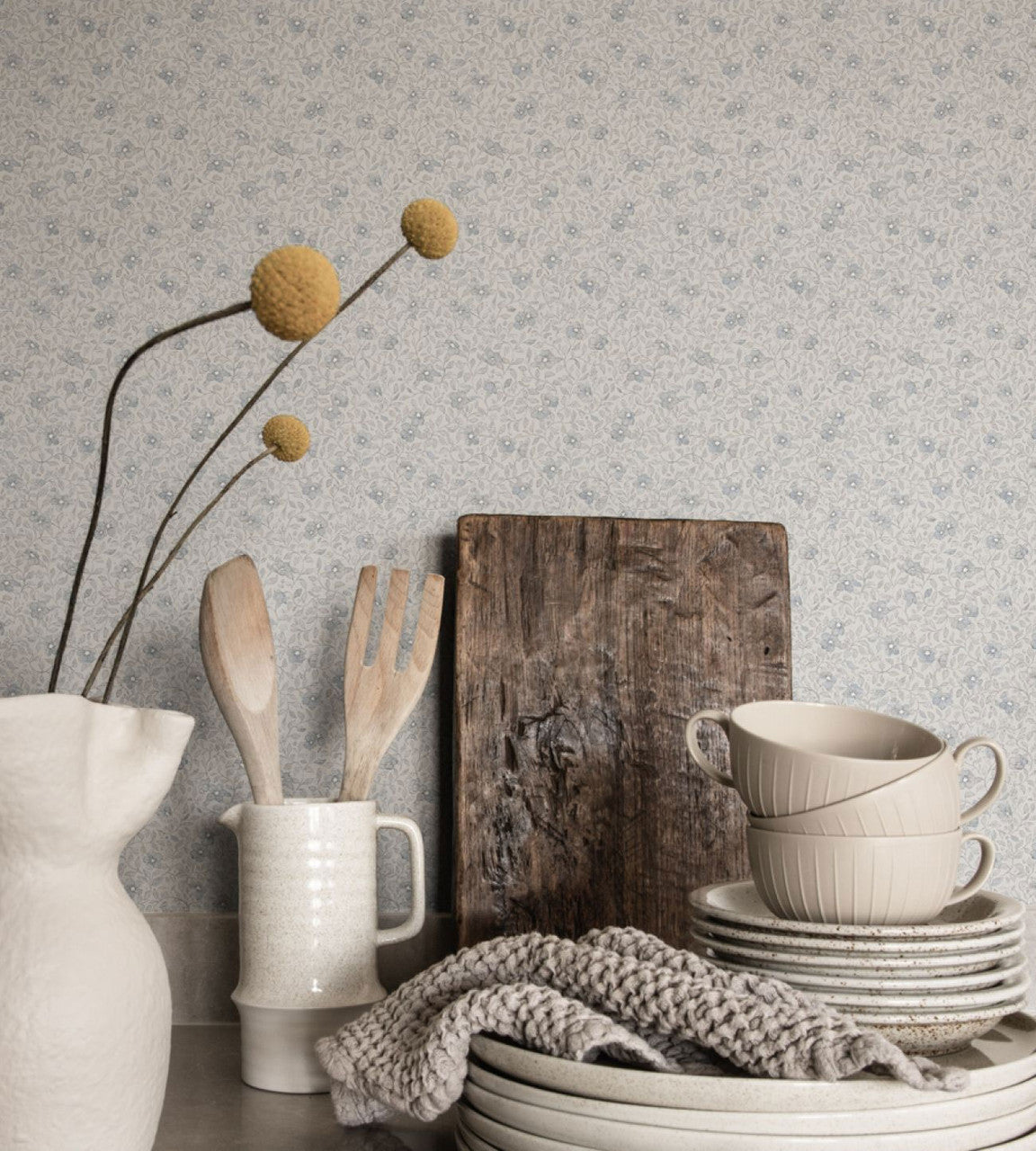 S10120 Stella Jordnara Misty Blue Wallpaper By Sandberg