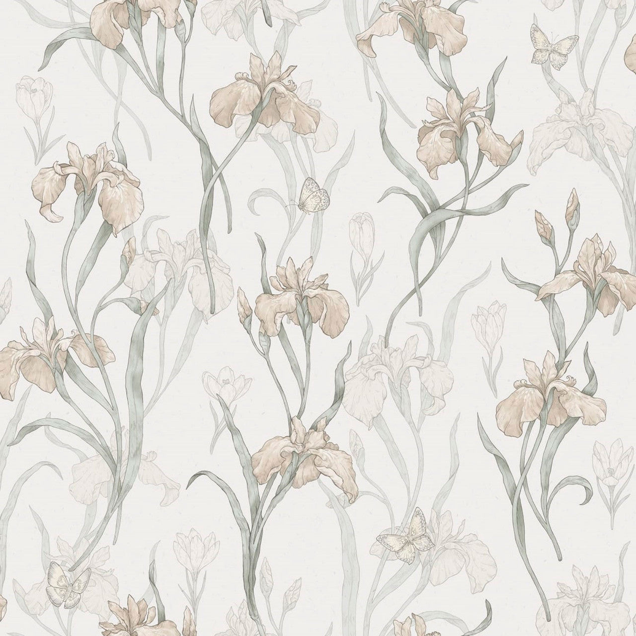 S10135 Iris Huset I Solen Powder Pink Wallpaper By Sandberg