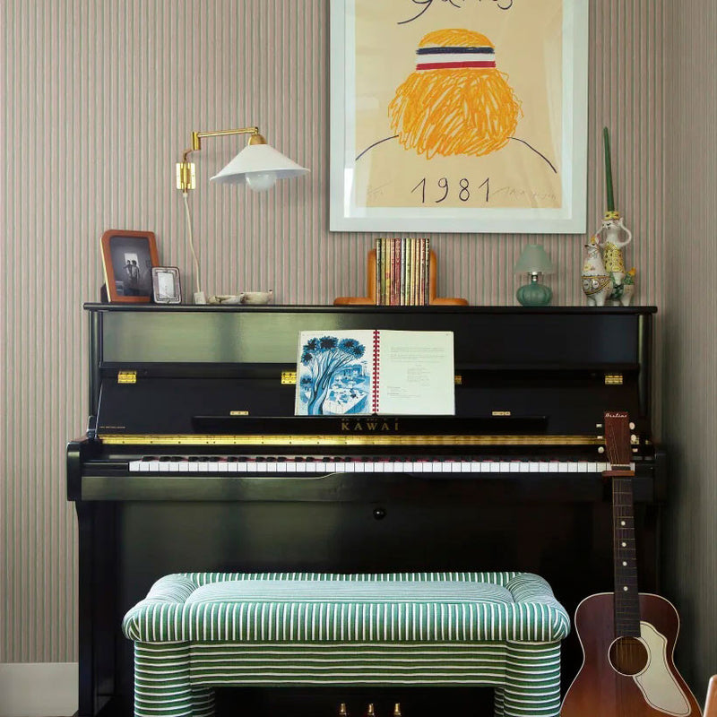 S10140 Brita Huset I Solen Pink Wallpaper By Sandberg