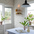 S10148 Elmire Huset I Solen Soft Blue Wallpaper By Sandberg
