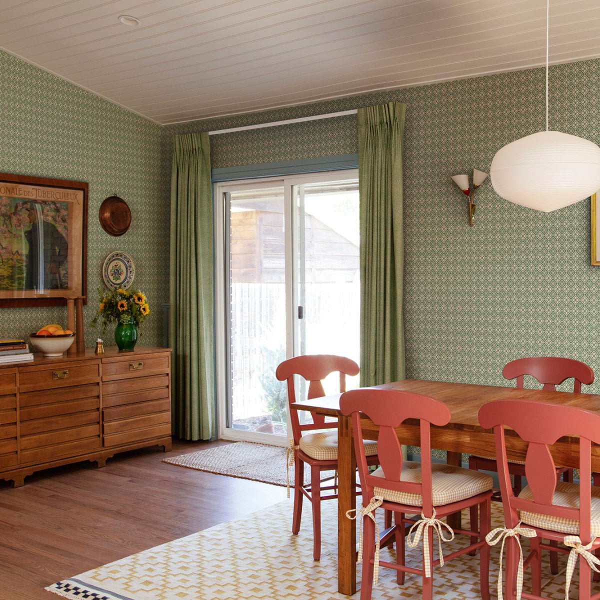 S10153 Lyckan Huset I Solen Emerald Wallpaper By Sandberg