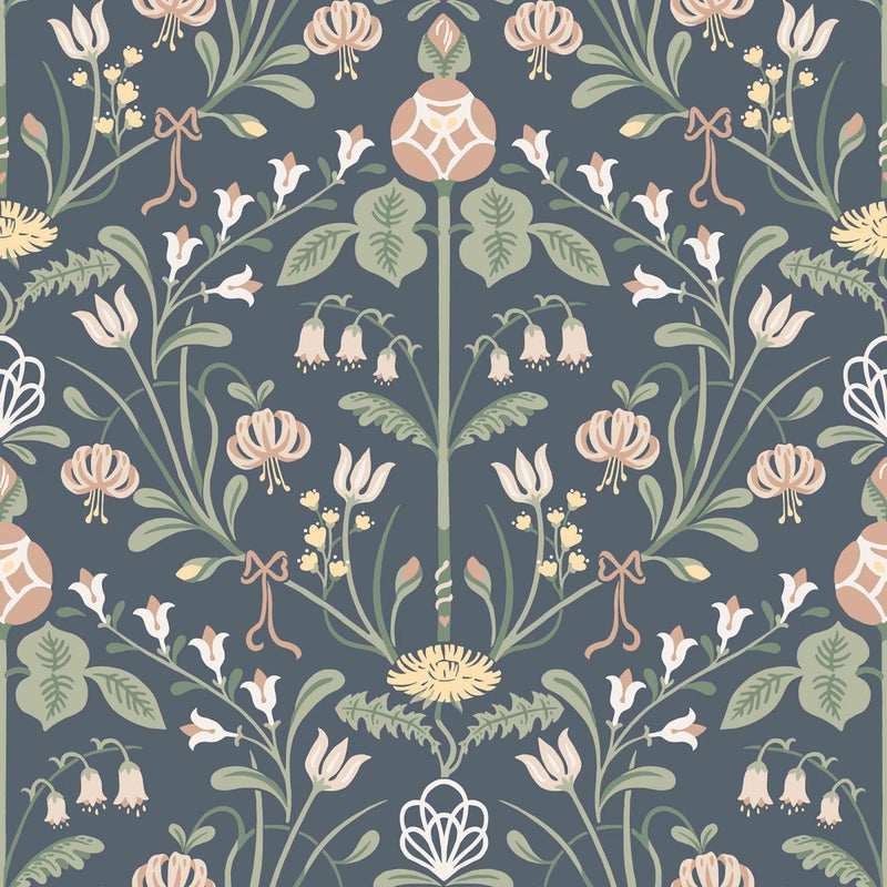 S10155 Till Carl Huset I Solen Indigo Wallpaper By Sandberg