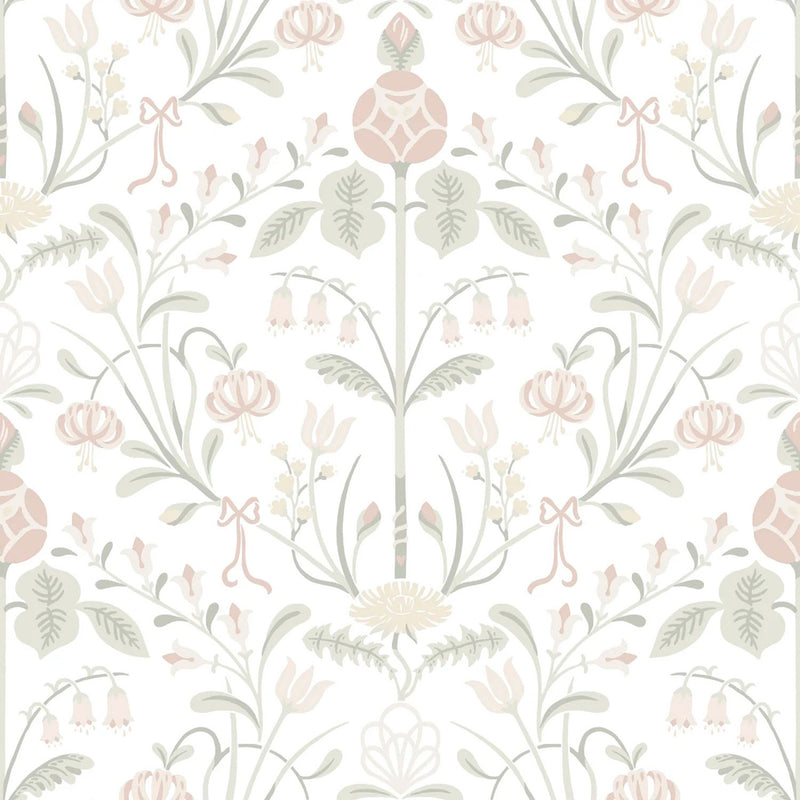 S10156 Till Carl Huset I Solen Powder Pink Wallpaper By Sandberg